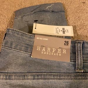 Harper Heritage Skinny mid rise jeans